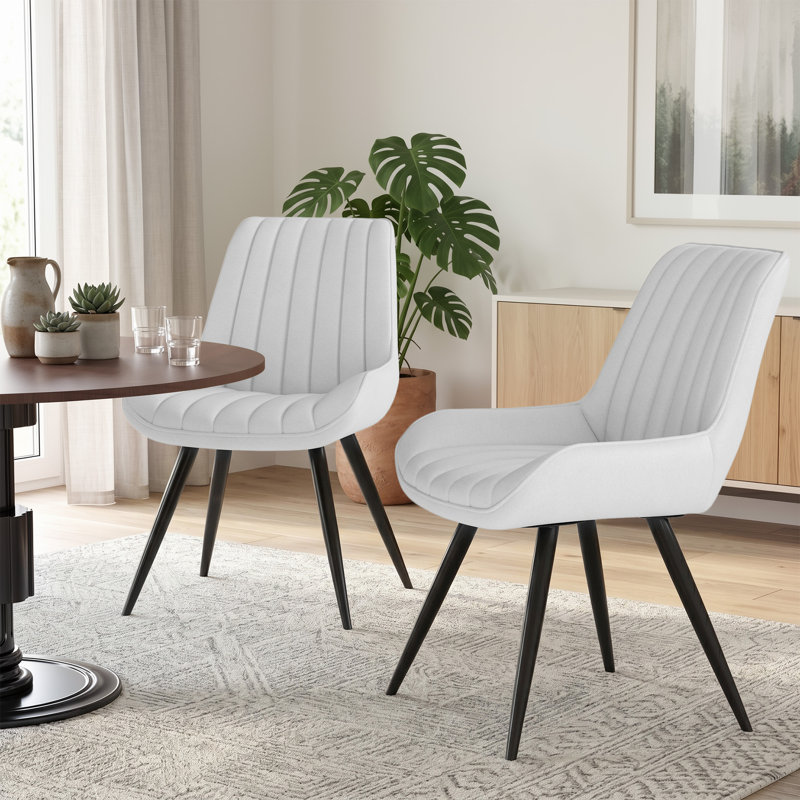 Modern Dining Chairs 54.8*46.9*83.2cm Tech Fabric Upholstery with Stylish Design Sofa-Level Cushioning Pet-Friendly Durable Scratch Resistant for Kitchen Dining Room or Home Office