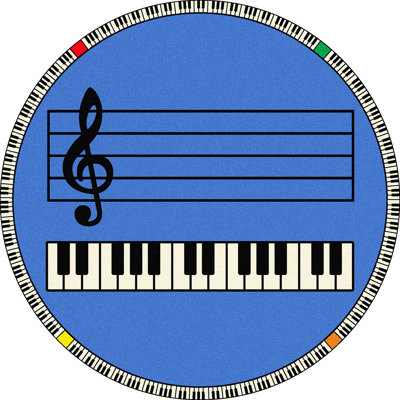 Tapis bleu Play with Keys par Joy Carpets