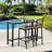 2 - Person Metal Patio Dining Set with Rectangular Table , Cushions Included-2072893128-2059788770