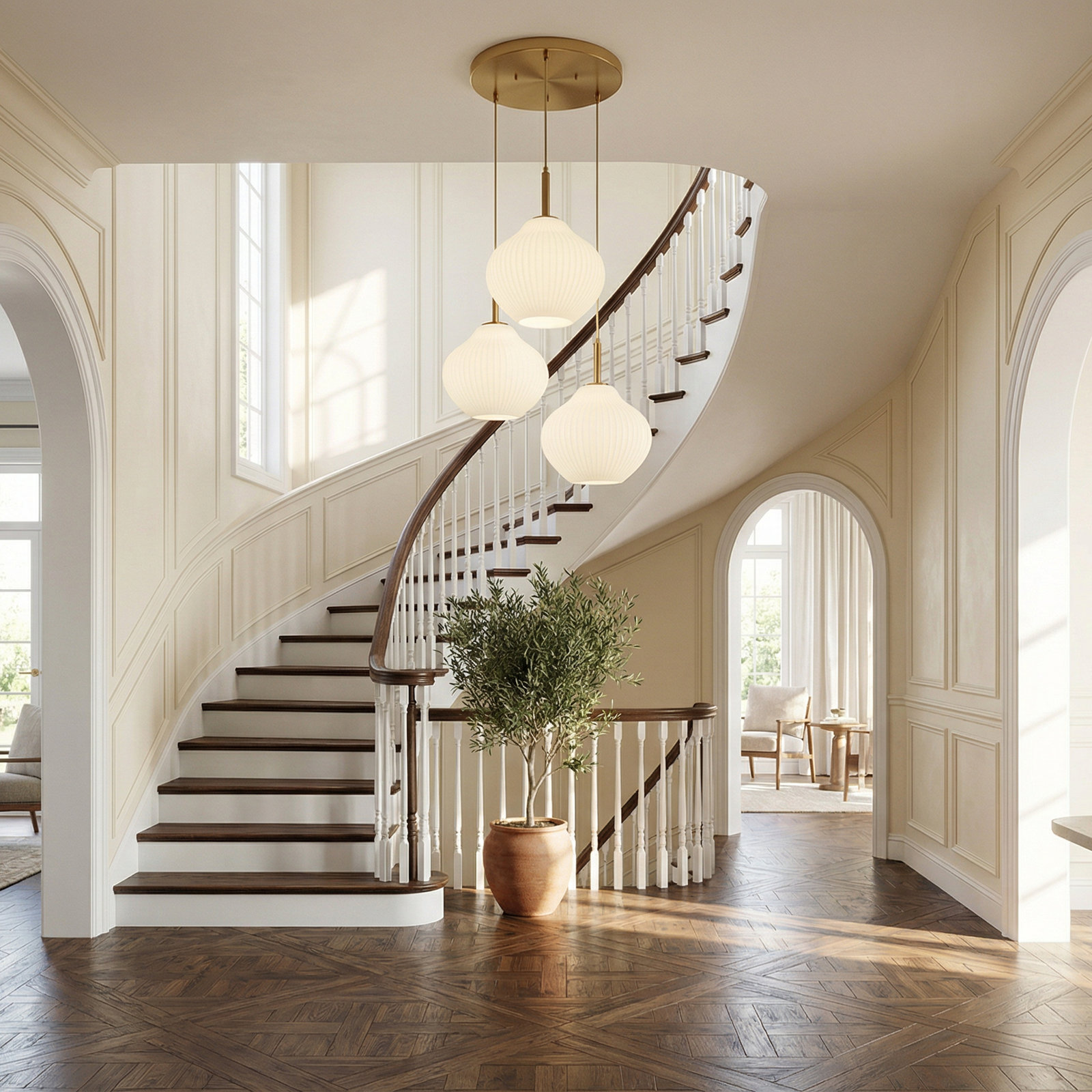 Jonny 3-Light Cluster Pendant Light, Copper