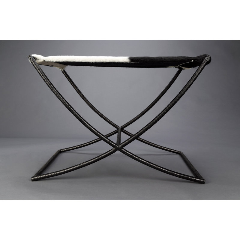 Tabouret en métal Hermilda, Noir