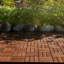 30.5cm L x 30.5cm W Solid Wood Interlocking Deck Tile-224782229