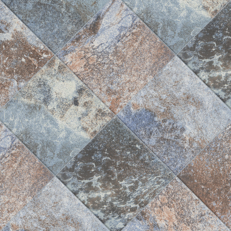 Biotech Ocean 6" x 6" Porcelain Stone Look Wall & Floor Tile, Coral Bay
