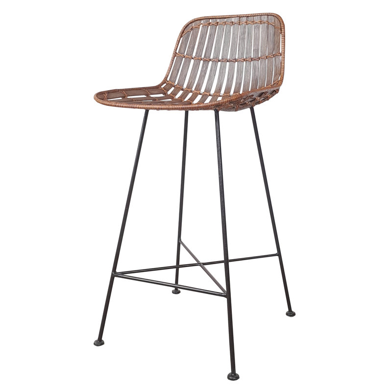 Tabouret de bar en osier Aaleiyah