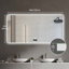 Miroir de salle de bain 48 po x 32 po avec lumière, miroir rétroéclairé à DEL, gradation tricolore, fonction anti-buée, imperméable, capteur intelligent
