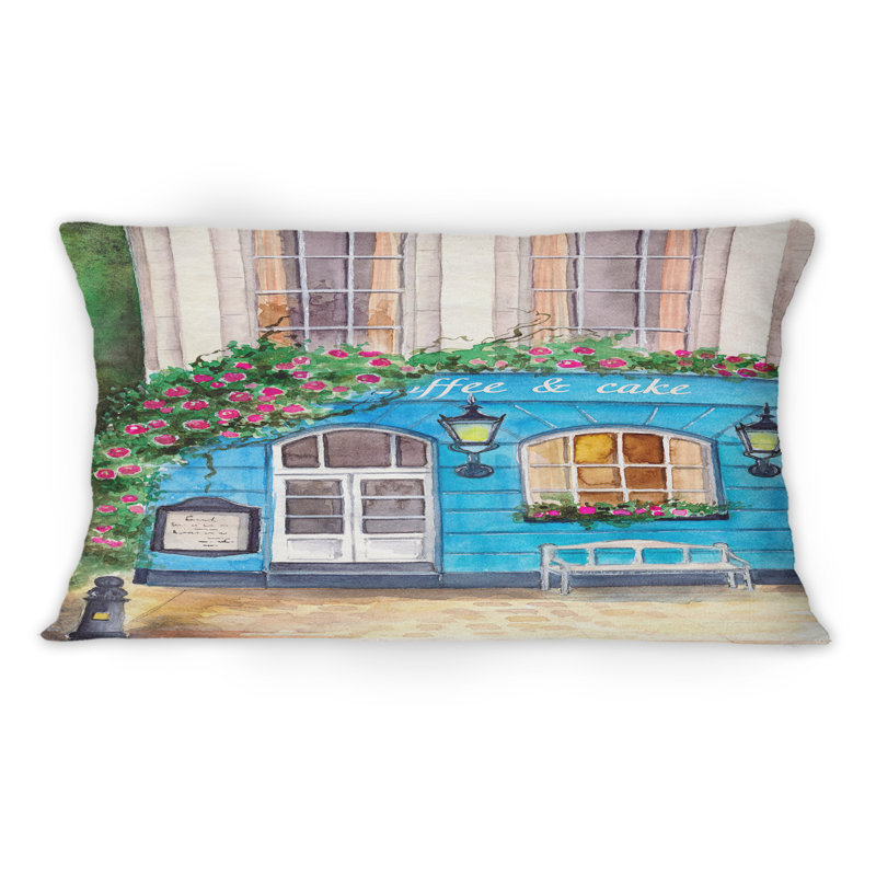 Coussin Cozy Blue Coffee Shop - Cabin & Lodge