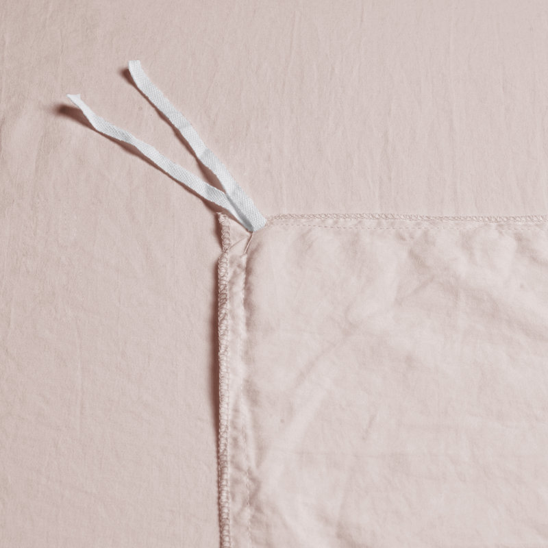 Ensemble de housse de couette en microfibre lavée et plissée très douce, Housse de couette double / grand + 2 taies d'oreil