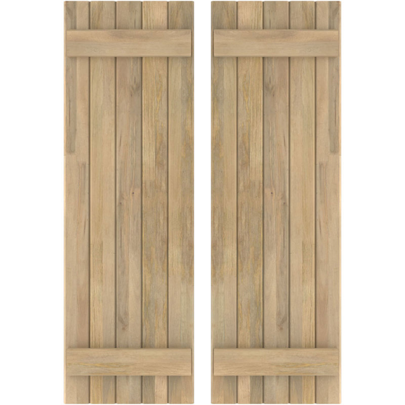 Volets de planche-n-lattes (par paire) Americraft (2 lattes), Sans finition, 17 1/2", 68"