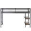 Lit mezzanine simple en métal avec tablette - peu encombrant pour la construction de la chambre à coucher, tablette Safe All ', bruit, coffre-fort, assemblage facile