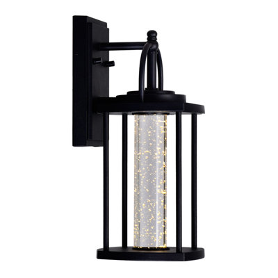 Mcquillen 14'' Tall Modern LED Outdoor Wall Lantern for Porch, Patio, and Garden