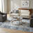 Non-Slip Machine Washable Vintage Area Rug in Grey/Cream for Living Room, Bedroom, Hallway Runner Indoor Rugs-1774517382