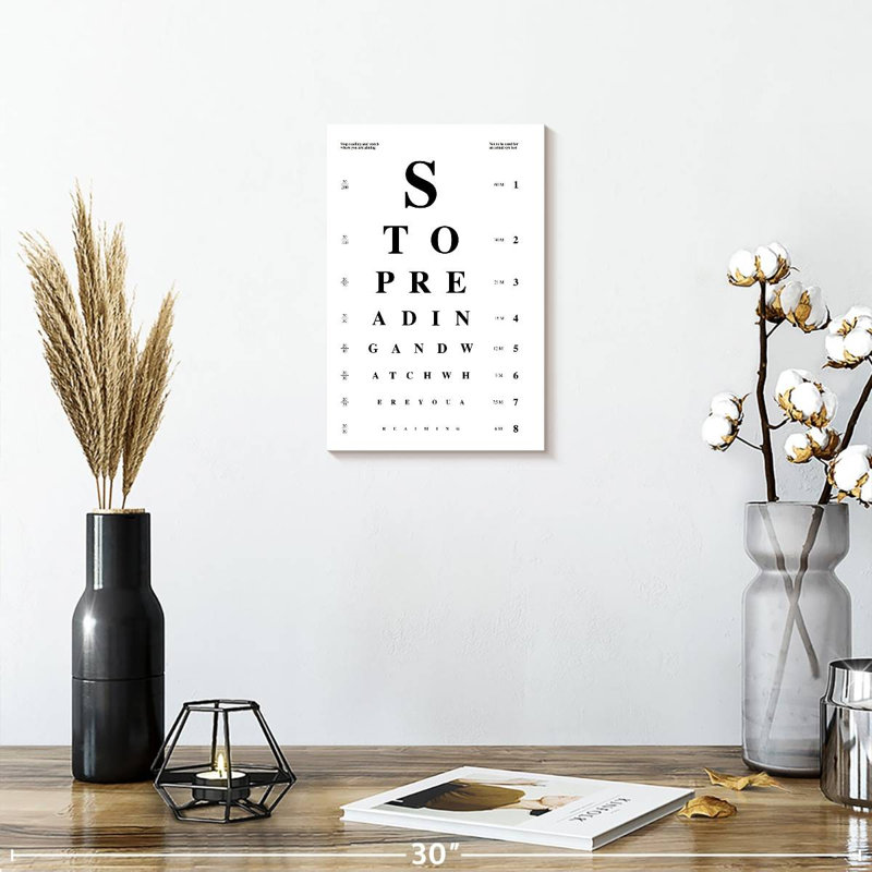 Bathroom Eye Test, 12" H x 8" W