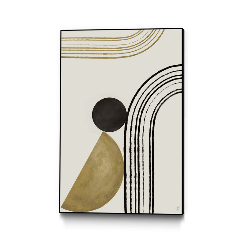 «Scandi Gold Abstract», toile encadrée