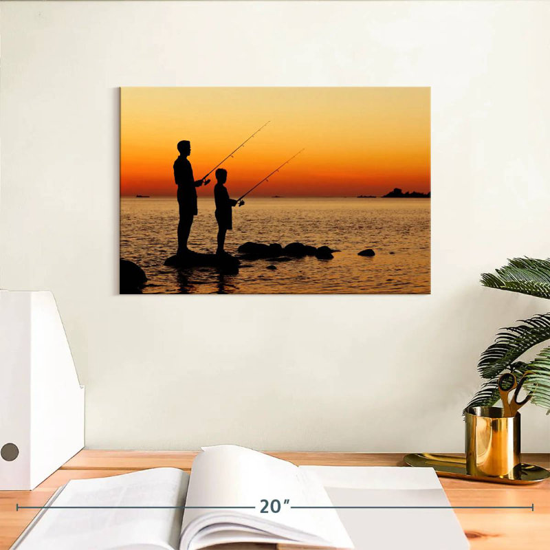 Senne Dad And Son Pêche, H 8 po x l 12 po