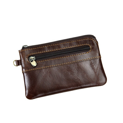 Backpack Zip Wallet Magnetic Close Card Leather Thin Credit Card Debit Card Wallet Driver's License Storage Bag Cowhide