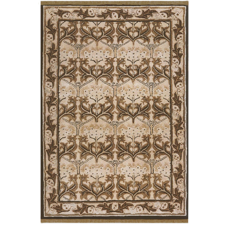 Tapis taupe touffeté à la main Mastropietro, Rectangle 9 pi 6 po x 13 pi 6 po