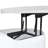 White Round Lift Coffee Table with 1 Drawer in 29.5", Marble and Wood Grain Tabletop