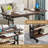 Neihart Adjustable Height Iron Standing Desk with Built-In Electrical Outlet-557907359
