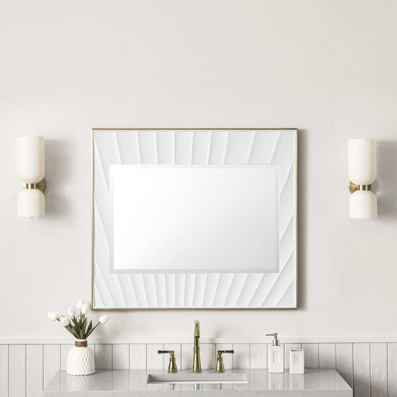 Soleil Flat Beveled Wall Mirror