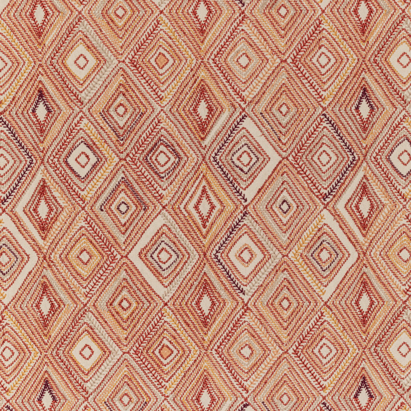 Breckenridge Bowen Embroidery Fabric, Paprika