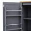 Armoire de cuisine autoportante haute avec 2 tiroirs, 2 tablettes réglables et 8 portes, idéale pour la cuisine et la salle à manger.-1290014438