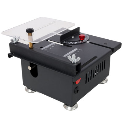 EvoNet 100w Multi-functional Mini Table Saw – Steel Desktop Electric Cutter With Adjustable Speed/angle, Flexible Shaft & Blades For Wood/plastic/acrylic Cut