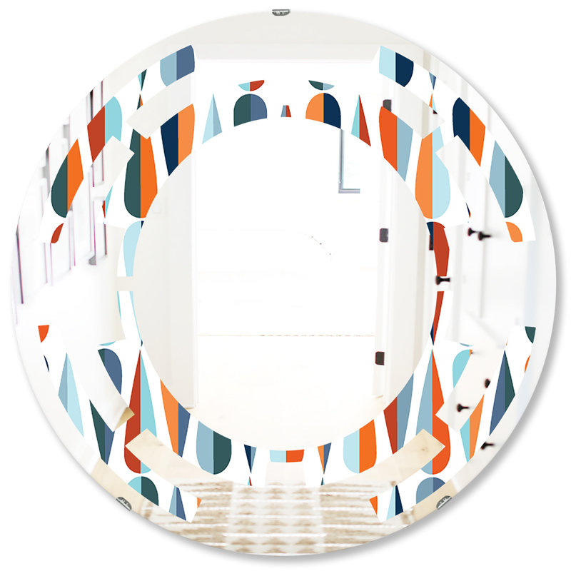 Miroir mural Cottage Americana, H 31,5 po x l 31,5 po, Espace abstrait Gouttes V