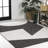 Orbie Modern Geometric Abstract Two-Tone Black/Cream Indoor/Outdoor Rug-855826871