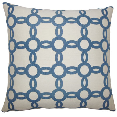 Yuya Geometric Cotton Blend Reversible Throw Pillow