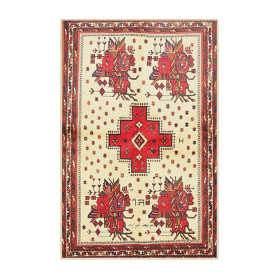 Tapis rouge / beige Southwestern