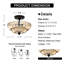 Plafonnier semi-encastré noir 3 lumières Chloe Modern-128974084-128974085