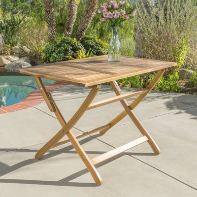 Table 43,5 po - pliable, pour les espaces extérieurs pliables en bois, construction