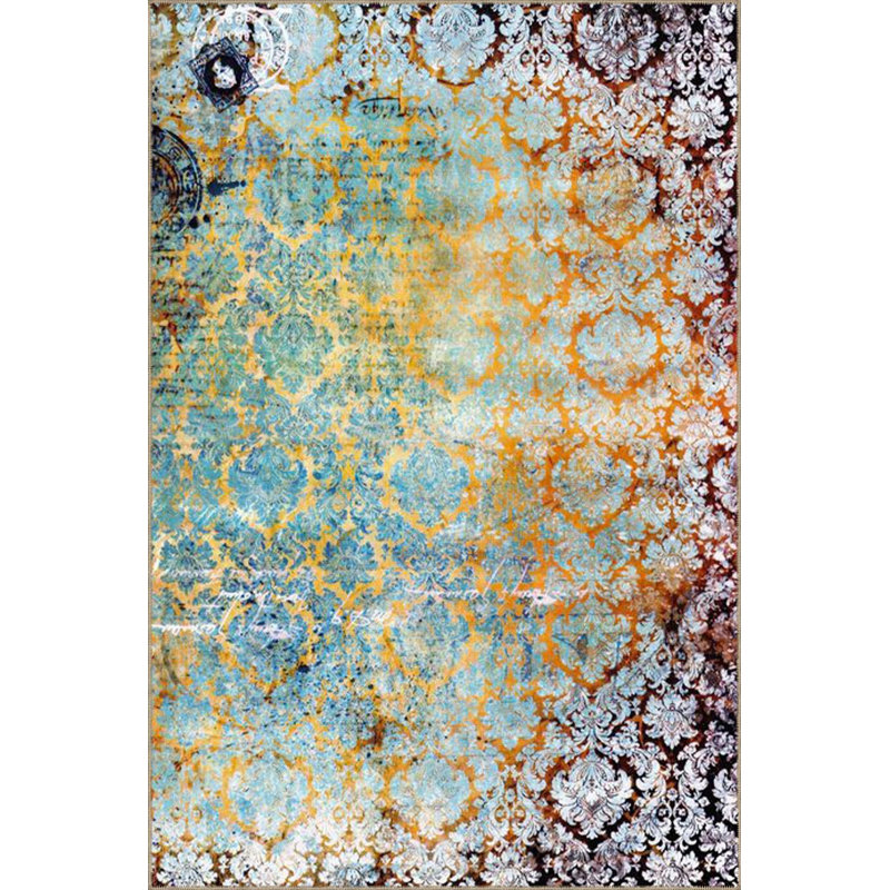 Tapis décoratif lavable à motif encadré Siesta, Tapis de couloir 3 pi 3 po x 9 pi 10 po