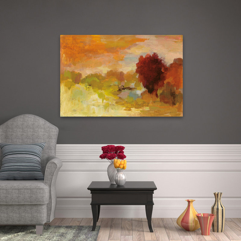 Gloire d'automne - Abstrait automne brun, H 48 po x l 32 po