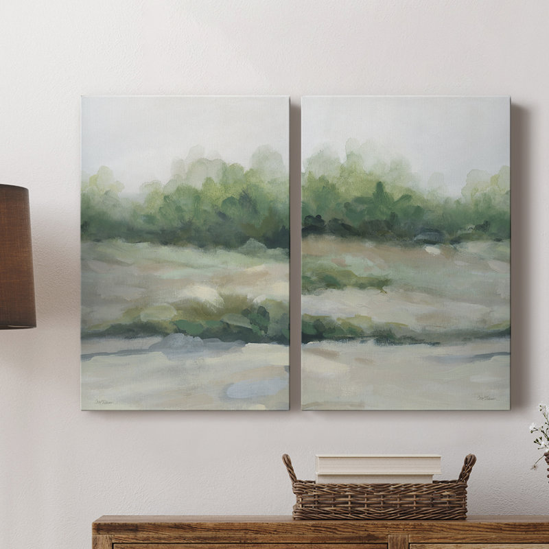 «Faded Morning» - Toile tendue avec châssis de qualité supérieure - Prêt à être accroché, H 18 po x l 24 po