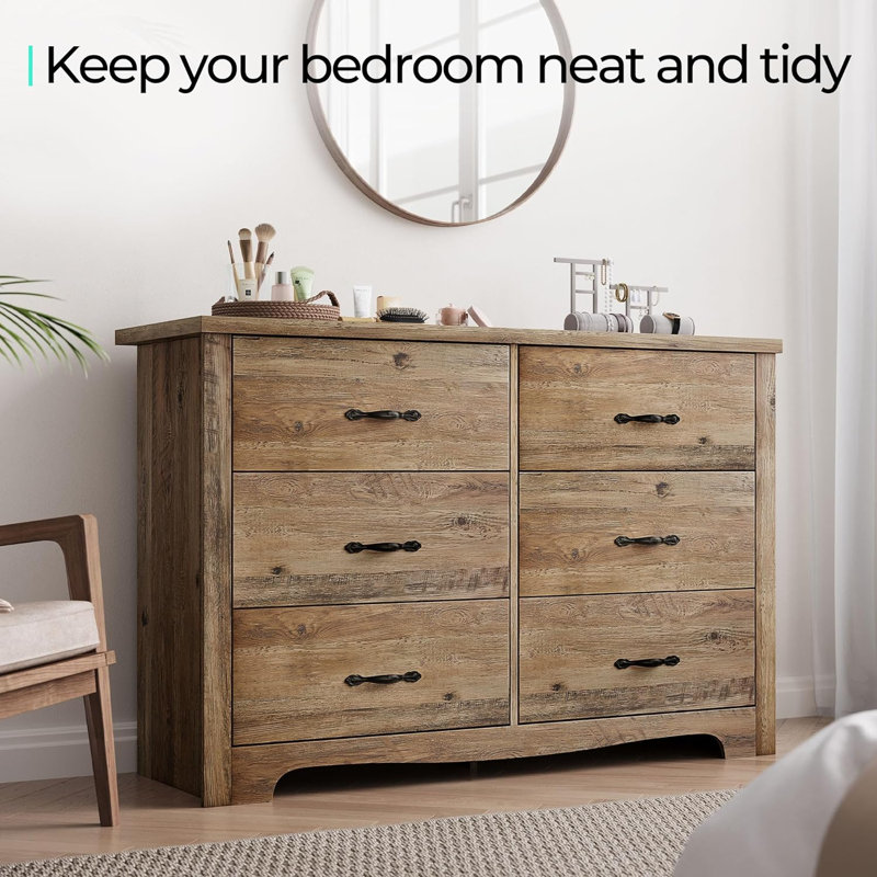 Qwin 6 - Drawer Dresser, Brown