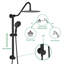 Pomme de douche 5 fonctions 10 po-64744706