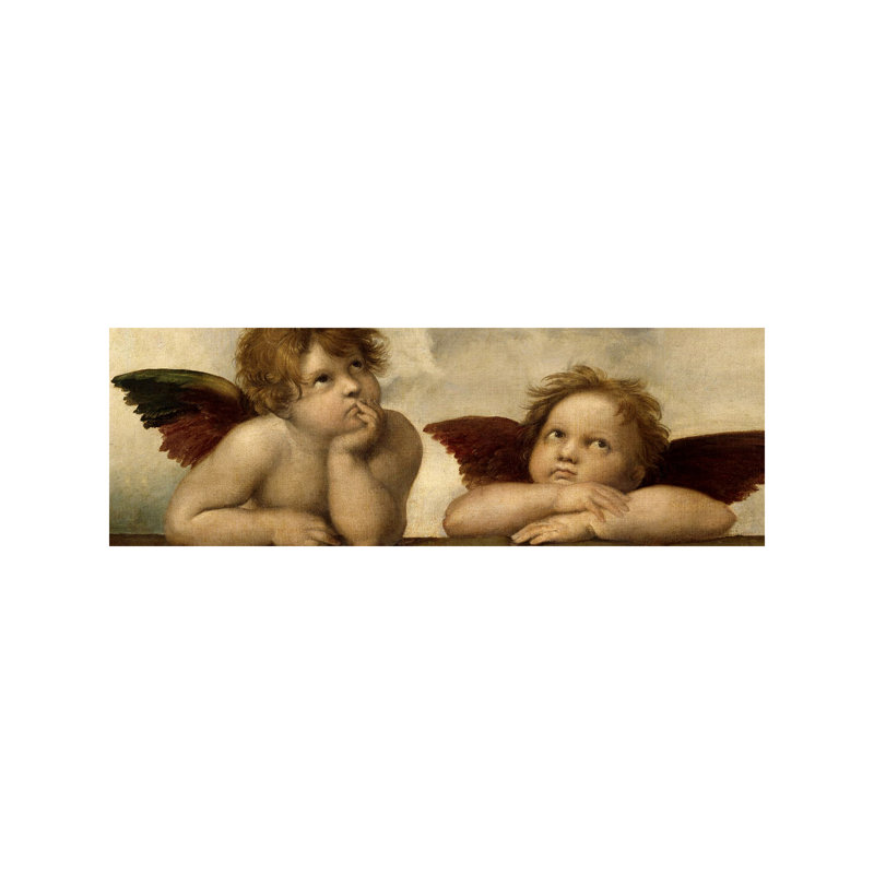The Two Angels by Raphael - Wrapped Canvas Panoramic Painting, 182.88 cm H x 60.96 cm W