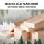 Ensemble de 2 bancs de rangement en similicuir crème et bois massif