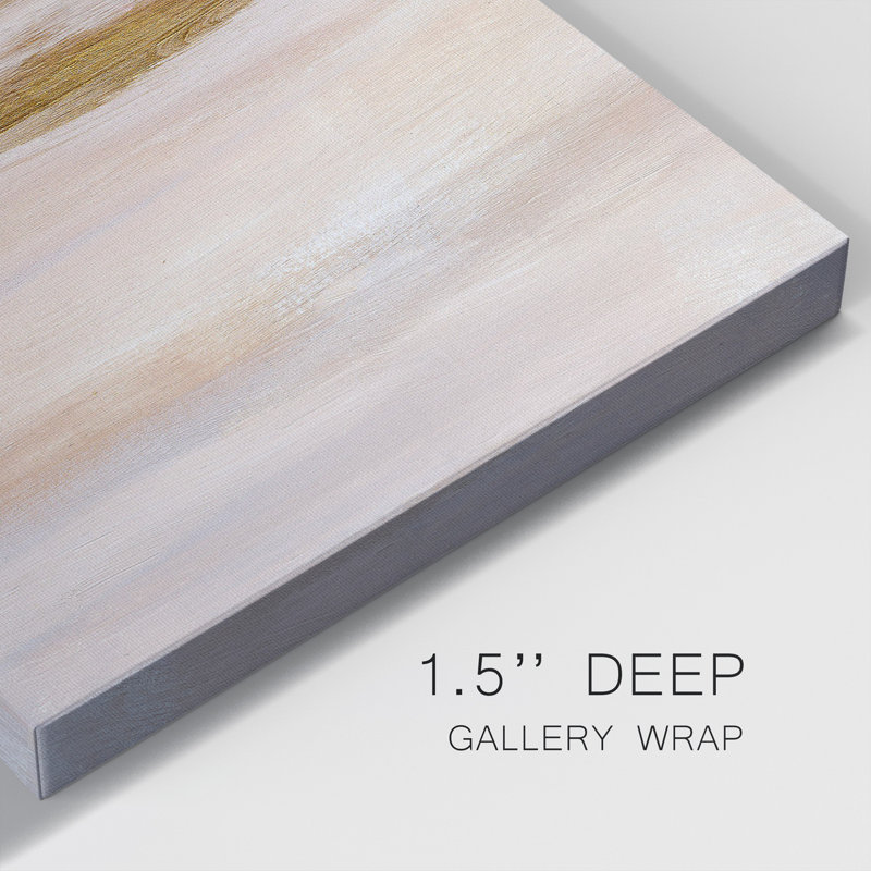 " Golden Horizon I ", 34.5" H x 34.5" W x 1.5" D., No Mat, Wrapped Canvas