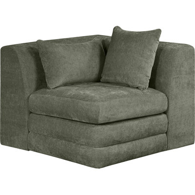 Eilene Chenille Fabric Upholstered Corner Modular Chair