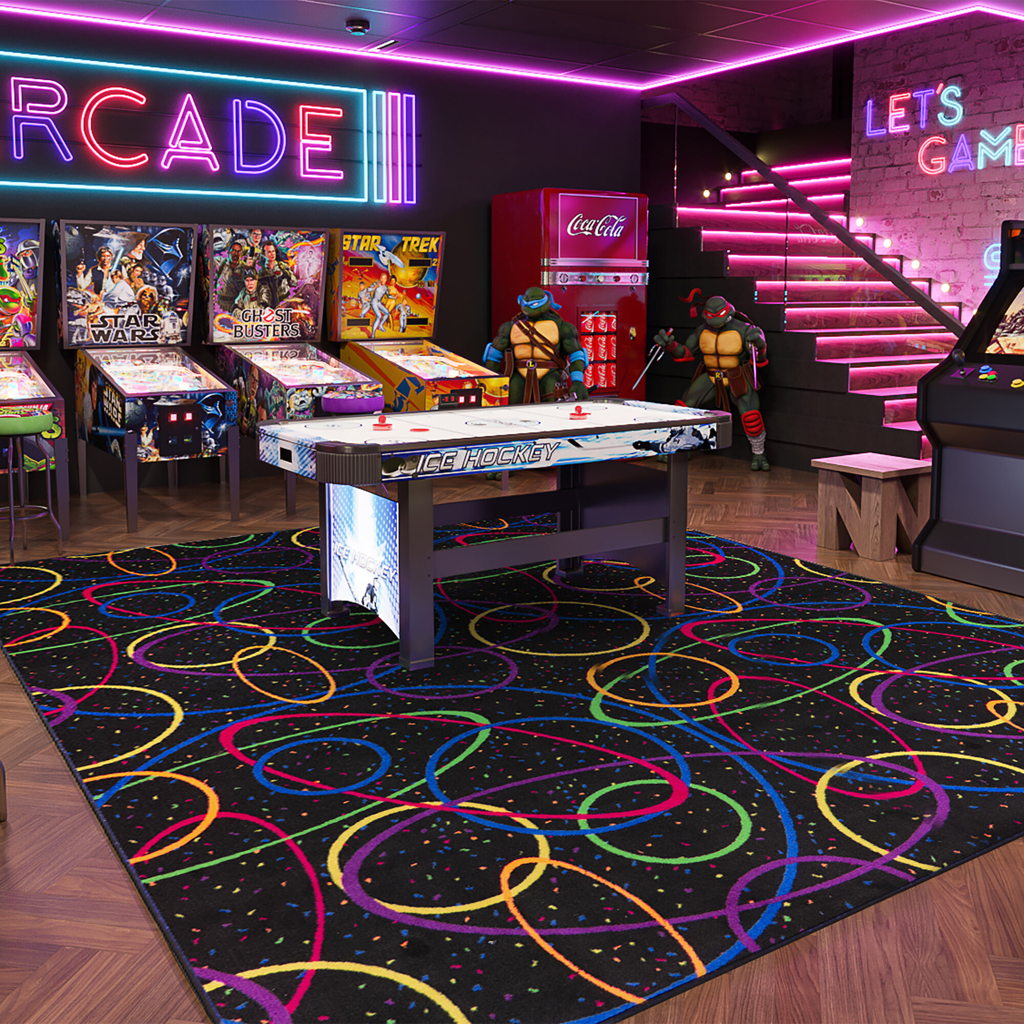 値下げ幅vaultroom ラグマット GAMING DINER FLOOR RUG ラグ・カーペット