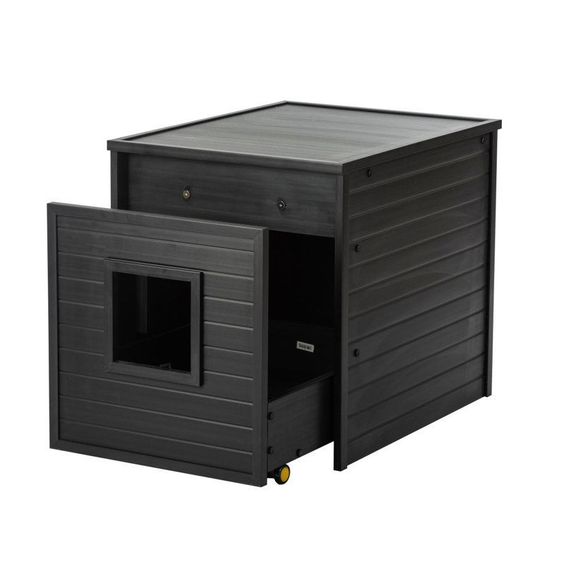 ECOFLEX® Freedom Litter Loo® Litter Box Enclosure and End Table, Black