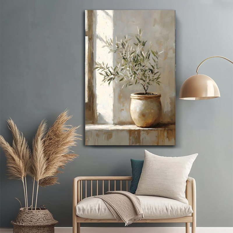 Impression sur toile 24 "x 36" Impressionist Olive Tree par Window