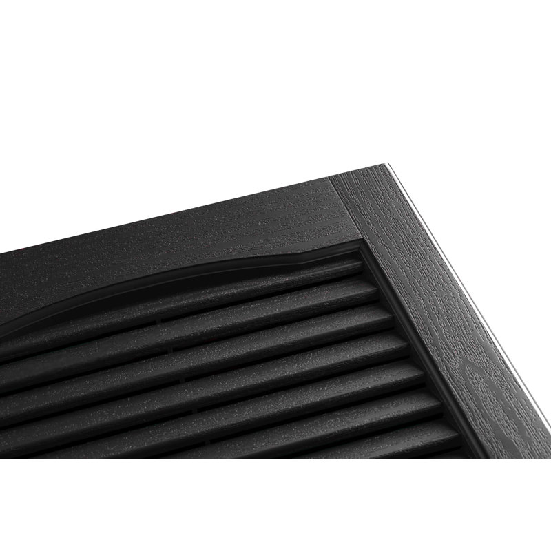 Volet cathédrale à persiennes standard, 43 po, Noir, 14.5"