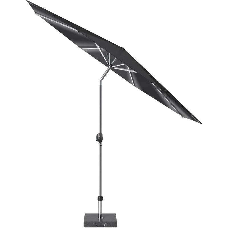 Cerena 300cm Lighted Market Parasol, Grey