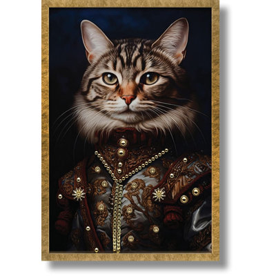 Regal Aristocat Majesty Canvas Wall Art - 17" x 25" - Gold Frame