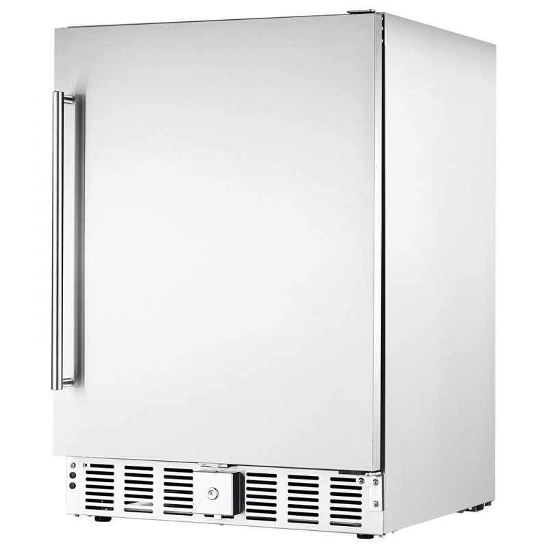 24" Outdoor Beverage Fridge Cooler 150QT Beer Refrigerator Stainless Steel, Silver