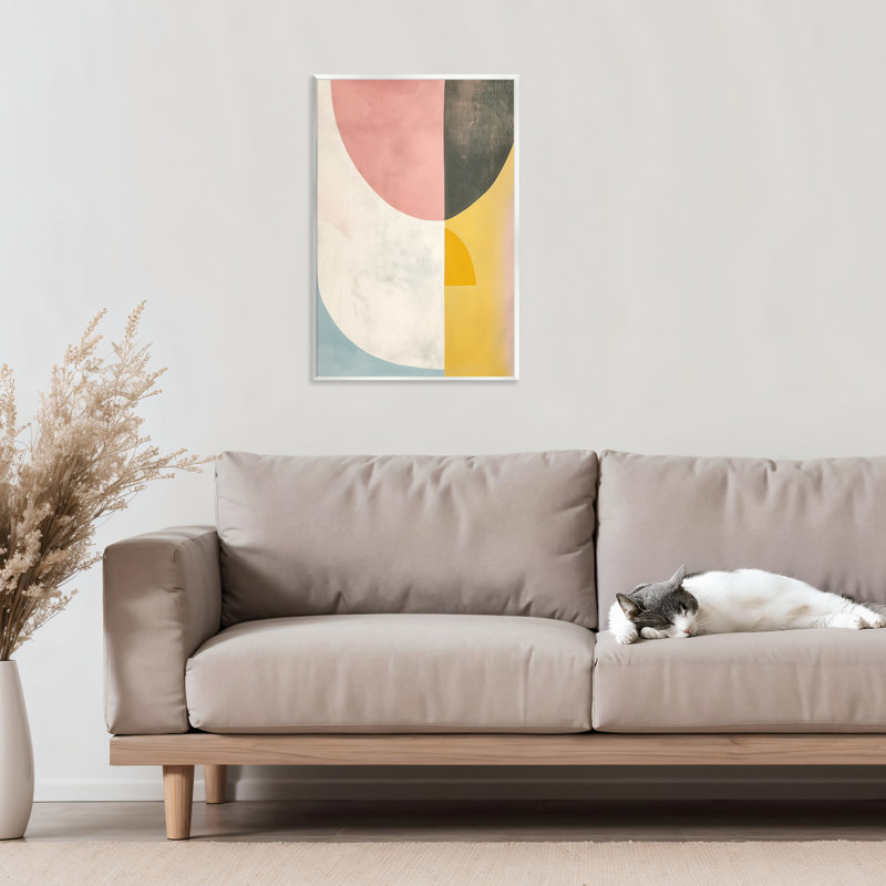 Plaque murale scandinave Pastel Curves, design par 1x, H 19 po x l 13 po