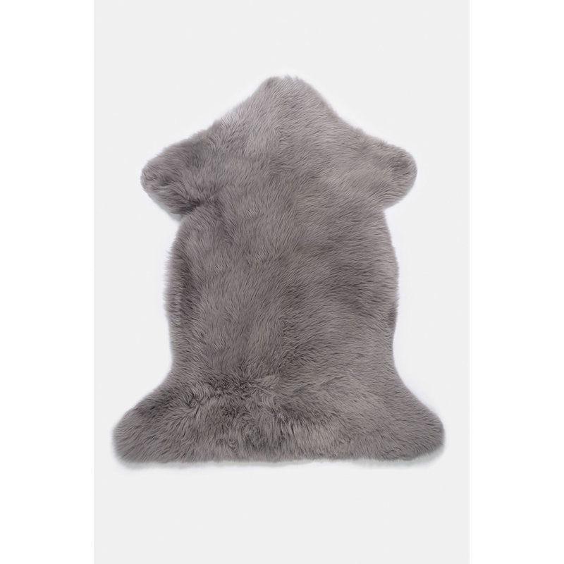 Soila Solid Colour Sheepskin Hand Woven Area Rug, Novelty 75cm x 100cm